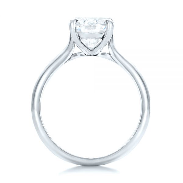 14k White Gold 14k White Gold Custom Solitaire Moissanite Engagement Ring - Front View -  102180