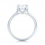 14k White Gold 14k White Gold Custom Solitaire Moissanite Engagement Ring - Front View -  102180 - Thumbnail