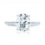  Platinum Platinum Custom Solitaire Moissanite Engagement Ring - Top View -  102180 - Thumbnail