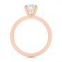 14k Rose Gold Custom Solitaire Oval Diamond Engagement Ring - Front View -  105358 - Thumbnail