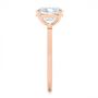 14k Rose Gold Custom Solitaire Oval Diamond Engagement Ring - Side View -  105358 - Thumbnail