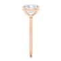 18k Rose Gold 18k Rose Gold Custom Solitaire Oval Diamond Engagement Ring - Side View -  105358 - Thumbnail