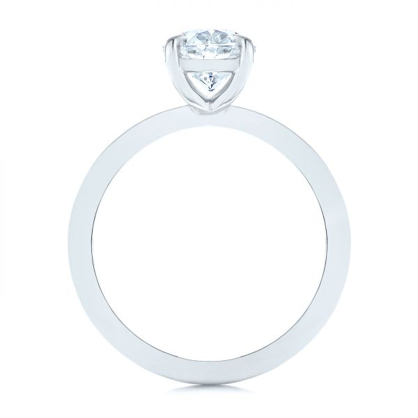  Platinum Platinum Custom Solitaire Oval Diamond Engagement Ring - Front View -  105358