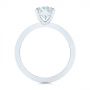 18k White Gold 18k White Gold Custom Solitaire Oval Diamond Engagement Ring - Front View -  105358 - Thumbnail