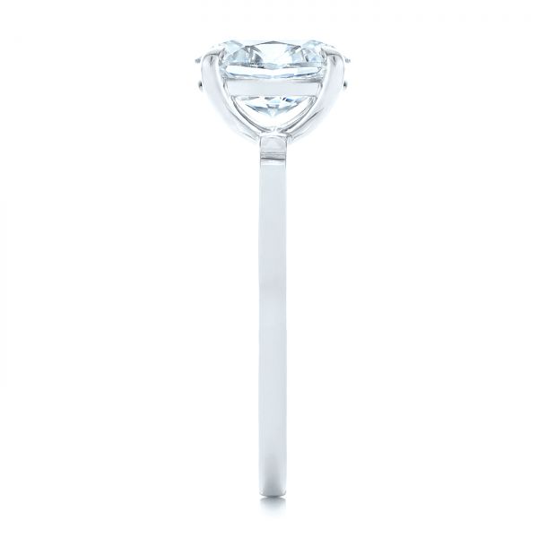  Platinum Platinum Custom Solitaire Oval Diamond Engagement Ring - Side View -  105358