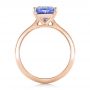 14k Rose Gold 14k Rose Gold Custom Solitaire Purple Sapphire Engagement Ring - Front View -  102401 - Thumbnail