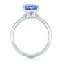  Platinum Platinum Custom Solitaire Purple Sapphire Engagement Ring - Front View -  102401 - Thumbnail