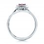 14k White Gold Custom Solitaire Ruby Engagement Ring - Front View -  102160 - Thumbnail