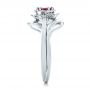 18k White Gold 18k White Gold Custom Solitaire Ruby Engagement Ring - Side View -  102160 - Thumbnail