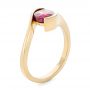 18k Yellow Gold 18k Yellow Gold Custom Solitaire Ruby Engagement Ring - Three-Quarter View -  102347 - Thumbnail