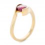 18k Yellow Gold 18k Yellow Gold Custom Solitaire Ruby Engagement Ring - Three-Quarter View -  102347 - Thumbnail