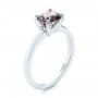 18k White Gold 18k White Gold Custom Solitaire Spinel Gemstone Engagement Ring - Three-Quarter View -  104660 - Thumbnail