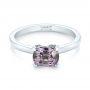 18k White Gold 18k White Gold Custom Solitaire Spinel Gemstone Engagement Ring - Flat View -  104660 - Thumbnail