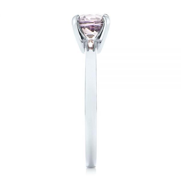  Platinum Custom Solitaire Spinel Gemstone Engagement Ring - Side View -  104660