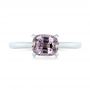 18k White Gold 18k White Gold Custom Solitaire Spinel Gemstone Engagement Ring - Top View -  104660 - Thumbnail
