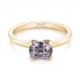18k Yellow Gold 18k Yellow Gold Custom Solitaire Spinel Gemstone Engagement Ring - Flat View -  104660 - Thumbnail