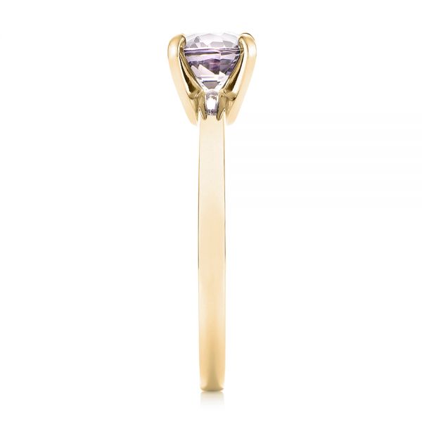 14k Yellow Gold 14k Yellow Gold Custom Solitaire Spinel Gemstone Engagement Ring - Side View - 104660