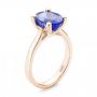 18k Rose Gold 18k Rose Gold Custom Solitaire Tanzanite Engagement Ring - Three-Quarter View -  103031 - Thumbnail