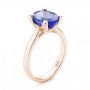 14k Rose Gold 14k Rose Gold Custom Solitaire Tanzanite Engagement Ring - Three-Quarter View -  103031 - Thumbnail