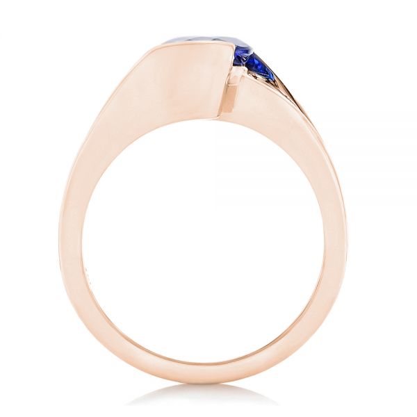 14k Rose Gold 14k Rose Gold Custom Solitaire Tanzanite Engagement Ring - Front View -  102858