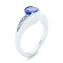  Platinum Platinum Custom Solitaire Tanzanite Engagement Ring - Three-Quarter View -  102858 - Thumbnail