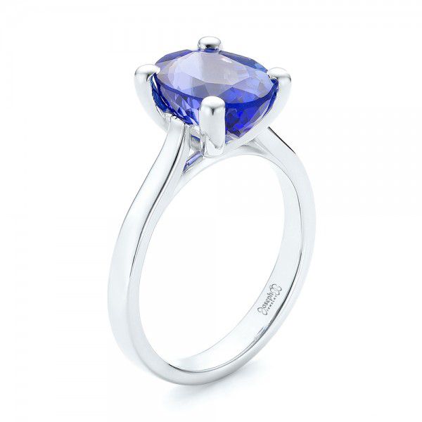 Custom Solitaire Tanzanite Engagement Ring - Image