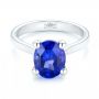  Platinum Platinum Custom Solitaire Tanzanite Engagement Ring - Flat View -  103031 - Thumbnail