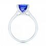 18k White Gold 18k White Gold Custom Solitaire Tanzanite Engagement Ring - Front View -  103031 - Thumbnail