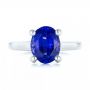  Platinum Platinum Custom Solitaire Tanzanite Engagement Ring - Top View -  103031 - Thumbnail