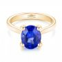 14k Yellow Gold 14k Yellow Gold Custom Solitaire Tanzanite Engagement Ring - Flat View -  103031 - Thumbnail