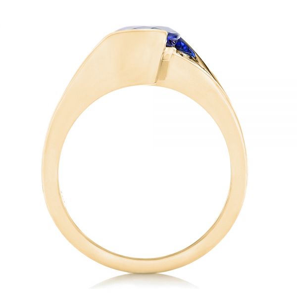 18k Yellow Gold 18k Yellow Gold Custom Solitaire Tanzanite Engagement Ring - Front View -  102858