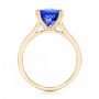 18k Yellow Gold 18k Yellow Gold Custom Solitaire Tanzanite Engagement Ring - Front View -  103031 - Thumbnail