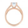 18k Rose Gold 18k Rose Gold Custom Split Shank Asscher Diamond Engagement Ring - Front View -  104582 - Thumbnail