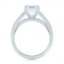  Platinum Custom Split Shank Asscher Diamond Engagement Ring - Front View -  104582 - Thumbnail