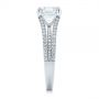  Platinum Custom Split Shank Asscher Diamond Engagement Ring - Side View -  104582 - Thumbnail
