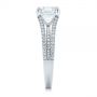 18k White Gold 18k White Gold Custom Split Shank Asscher Diamond Engagement Ring - Side View -  104582 - Thumbnail