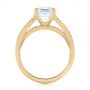18k Yellow Gold 18k Yellow Gold Custom Split Shank Asscher Diamond Engagement Ring - Front View -  104582 - Thumbnail