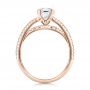 18k Rose Gold 18k Rose Gold Custom Split Shank Diamond Engagement Ring - Front View -  100774 - Thumbnail