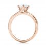 18k Rose Gold 18k Rose Gold Custom Split Shank Diamond Engagement Ring - Front View -  101239 - Thumbnail