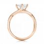 18k Rose Gold 18k Rose Gold Custom Split Shank Diamond Engagement Ring - Front View -  101751 - Thumbnail