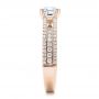 18k Rose Gold 18k Rose Gold Custom Split Shank Diamond Engagement Ring - Side View -  100774 - Thumbnail
