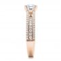 14k Rose Gold 14k Rose Gold Custom Split Shank Diamond Engagement Ring - Side View -  100774 - Thumbnail