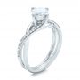  Platinum Custom Split Shank Diamond Engagement Ring - Three-Quarter View -  101239 - Thumbnail