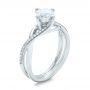 18k White Gold 18k White Gold Custom Split Shank Diamond Engagement Ring - Three-Quarter View -  101239 - Thumbnail