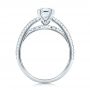  Platinum Custom Split Shank Diamond Engagement Ring - Front View -  100774 - Thumbnail