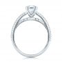 18k White Gold 18k White Gold Custom Split Shank Diamond Engagement Ring - Front View -  100774 - Thumbnail