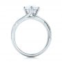  Platinum Custom Split Shank Diamond Engagement Ring - Front View -  101239 - Thumbnail