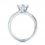 14k White Gold 14k White Gold Custom Split Shank Diamond Engagement Ring - Front View -  101239 - Thumbnail