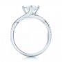 18k White Gold Custom Split Shank Diamond Engagement Ring - Front View -  101751 - Thumbnail