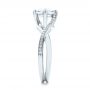  Platinum Custom Split Shank Diamond Engagement Ring - Side View -  101239 - Thumbnail